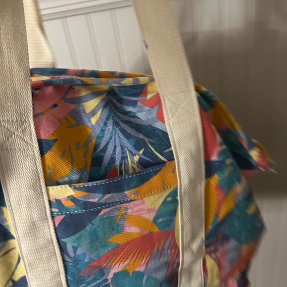 Tropical Multicolor Canvas Tote Bag - Picture 7 of 7